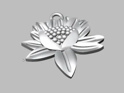 flower art deco charm pendant  3D print model