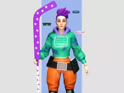 Stylized Jean Low-poly 3D model