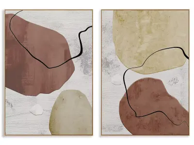 Abstract Painting Frame set 3D model 106