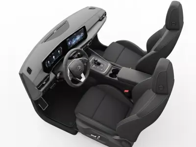 Car Interior Sport Seats Low-poly 3D model