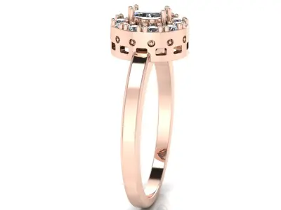 Jewelry Diamond Ring 3D Print Model 3D print model 6