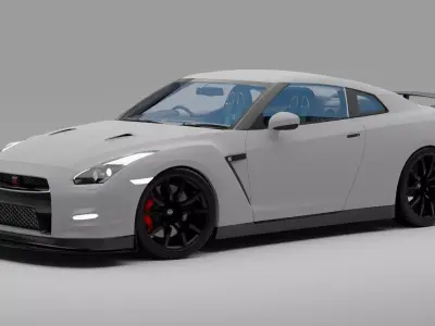 Nissan GTR 3D model Textured