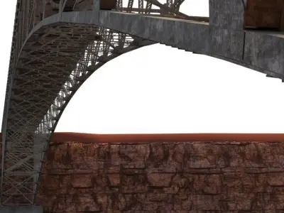 arched bridge 02 3D model