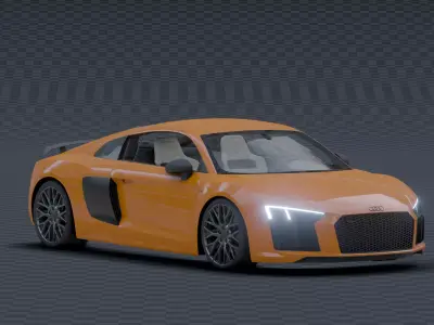 Audi R8 - v10 Low-poly 3D model