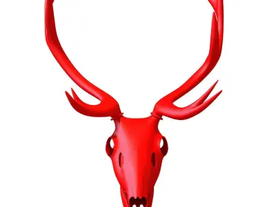Printable Deer Skull 3D model