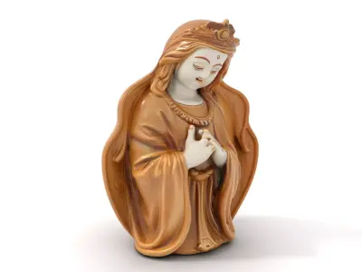 Divine Statue Gold Finish model pack Low-poly 3D model