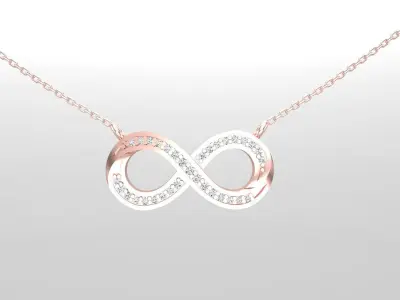 Pendant P11 The luxury female pendant with gem 3D print model