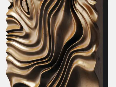 Parametric liquid wood line panel n1 3D model