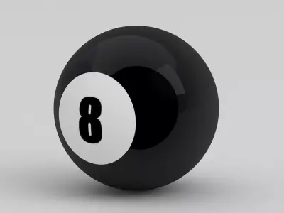 Pool Snooker Ball 8 3D model