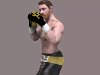 Canelo Alvarez Low-poly 3D model