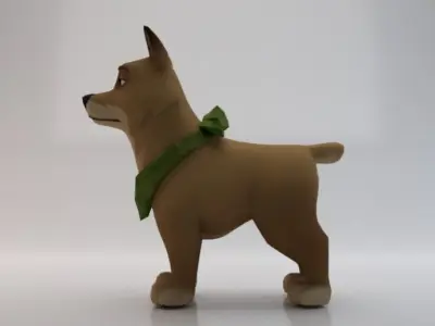 3D Dog  Low-poly 3D model
