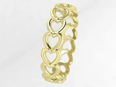 Heart ring 3D print model get