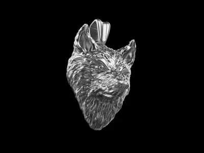 Wolf Pendant N71 3D print model