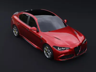 Alfa Romeo Giulia quadrifoglio 2024 3D model 3D model