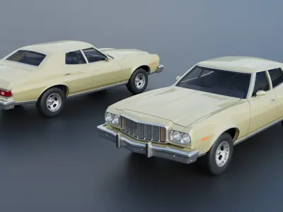 Gran Torino 4-Door Sedan 1974  3D print model