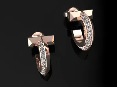 Tiffany Earrings 3D print model get