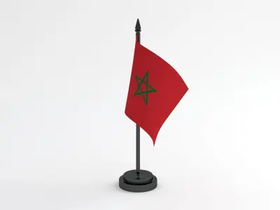 Table Flag Morocco 3D model