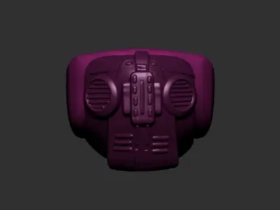 helmet high poly sculpt 3d printable  3D model 16