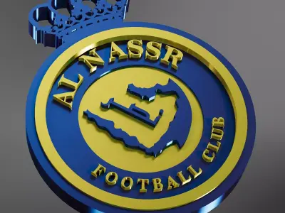 Al Nassr Football Club logo 3D print model