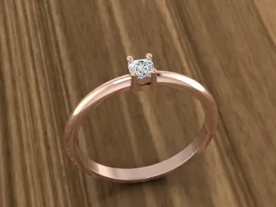 Jewelry Diamond Ring 3D print model 9