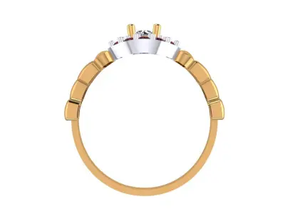 Diamond Ring  in Rado-Style 3D model  3D print model