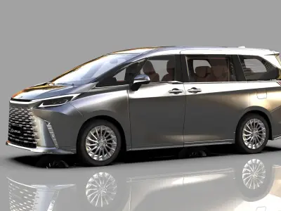 Lexus LM 2024 HQ interior 3D model