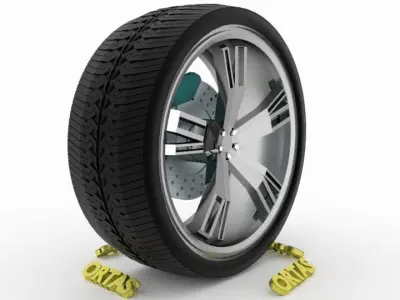 ORTAS CAR WHEEL RIM 113-114 GAME READY WHEEL 3D Model Pack
