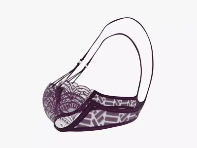 Demi-Cup Bra SS85 Low-poly 3D model