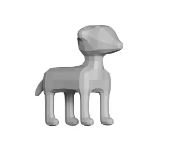 low poly dog Low-poly 3D model purchase