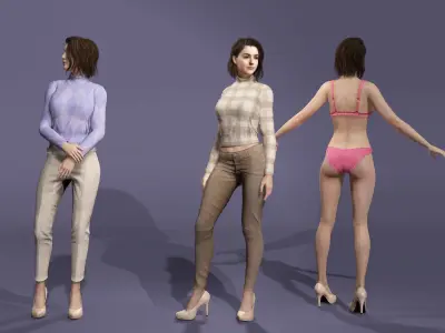 Sexy and beautiful woman meta human  Realistic Female Character 3D model