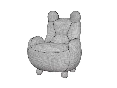 Tady bear chair 01 3D model