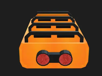 Roller Coaster 3D model Low-poly 3D model