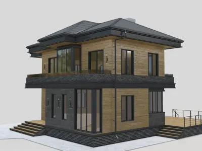 Russia Modern House 3D model