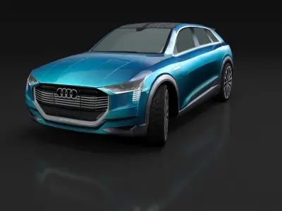 Audi e-tron quattro Concept 2015 Low-poly 3D model