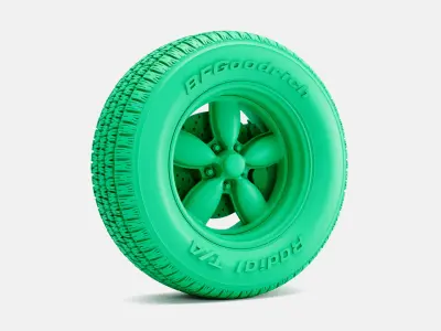 15x6 15x7 15x8 15x10 Daisy Wheels BFGoodrich Radial TA Tires 3D print model