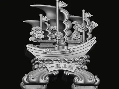 Boat Statue 3D print model