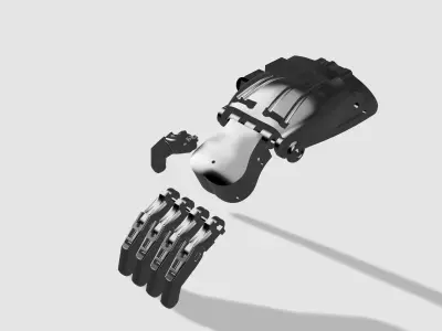 A robotic bionic hand 3D print model