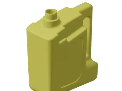 Plastic Premium Engine Oil Can 3D model