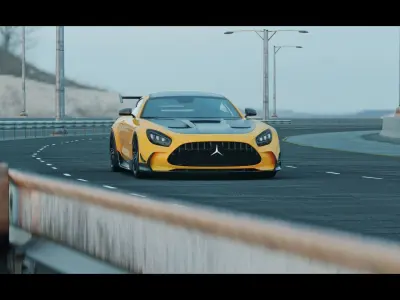 Realistic Highway Low-poly 3D model