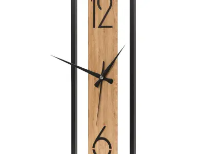 Wooden Clock Free 3D model