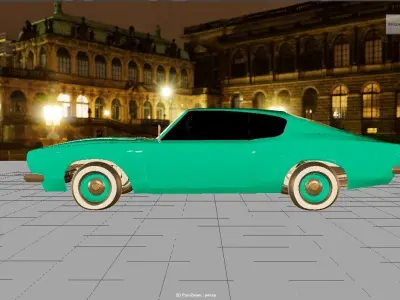 dodge barracuda 1969 Free low-poly 3D model