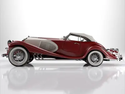 Classic Old Car 3D model