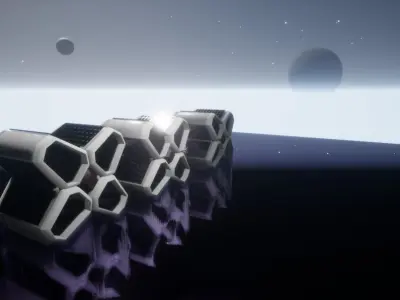 Sci Fi Prop - Solar Panels - Container - Generator Low-poly 3D model