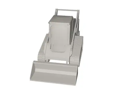 Excavator bulldozer 3D model