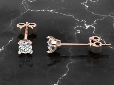 Jewelry Earring 3D print model 10