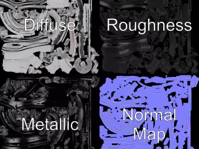 Advanced Jet Engine Model Pack  Detailed Turbine Design Low-poly 3D model