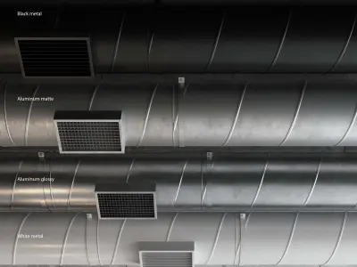 Decorative ceiling - Ventilation system set 01 3D model