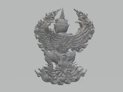 Tibetan Buddha Garuda South Asian Statue 3D print model