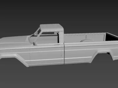 Jeep J10 1963 Body For Print 3D print model
