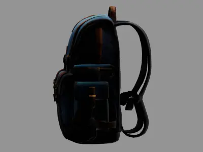 Stylized Backpack BP12 Low-poly 3D model